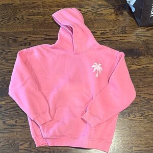 Pink Palm puff Graphic Hoodie size XL worn once in my house comes with box